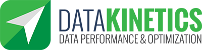 Data kinetics logo, data performance and optimization